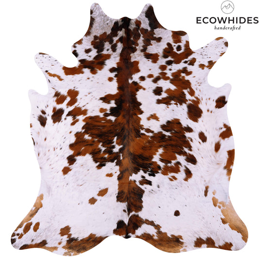 White Tricolor Cowhide Rug