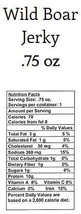 Wild Boar Jerky (BBQ-flavor)