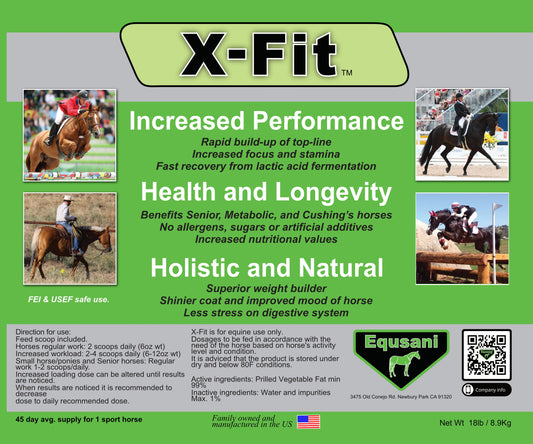 X-Fit – Bioavailable Free Fatty Acid Feed Concentrate for Horses