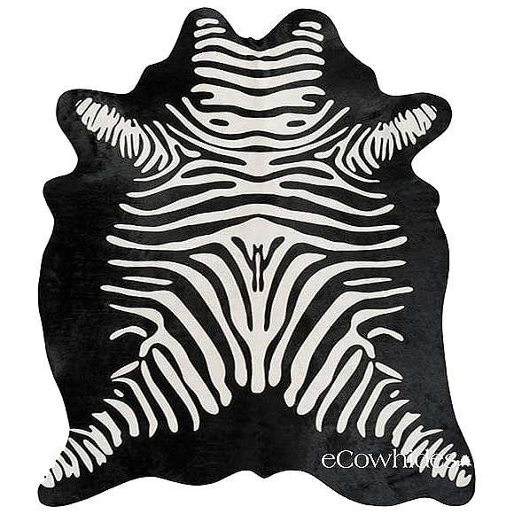 Zebra Reverse Cowhide Rug