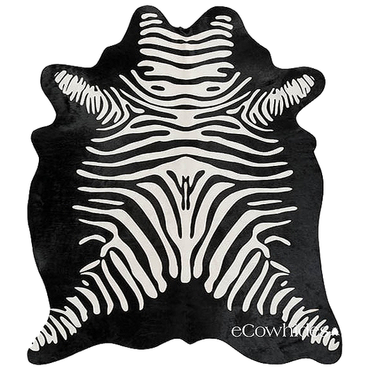 Zebra Reverse Cowhide Rug