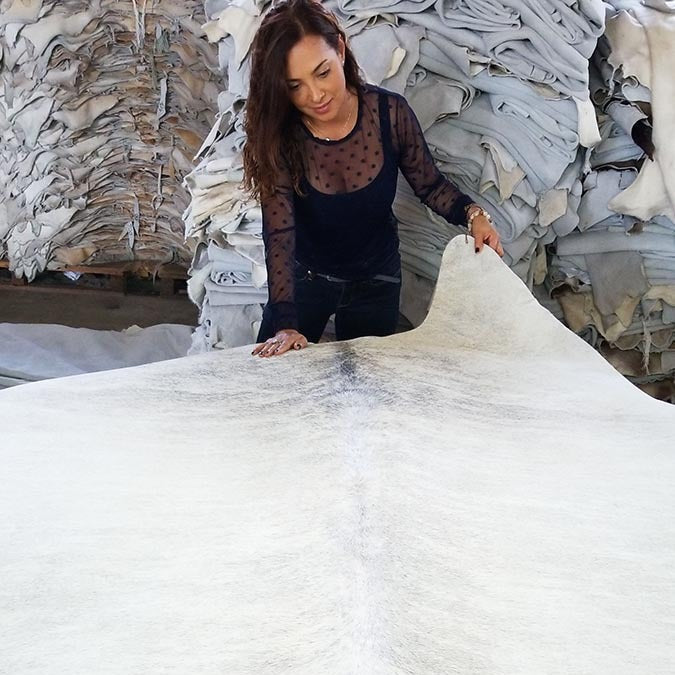 Light Brindle Brazilian Cowhide Rug: XL