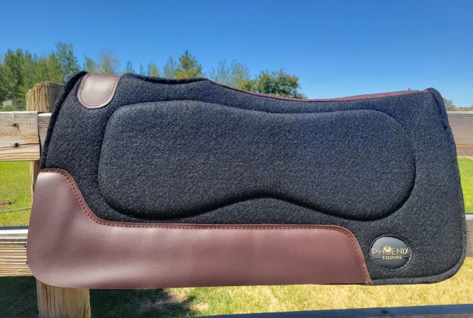 1" thick - 28"Lx30"W - Wool Blend Gel - Black