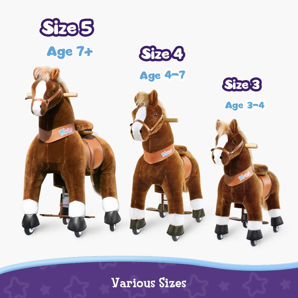 PonyCycle® Large Ride On Horse Toy - Brown