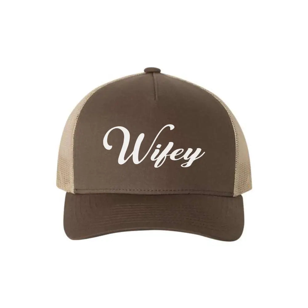 Embroidered Wifey Trucker Hat – Classic Mesh Cap for Wedding or Anniversary