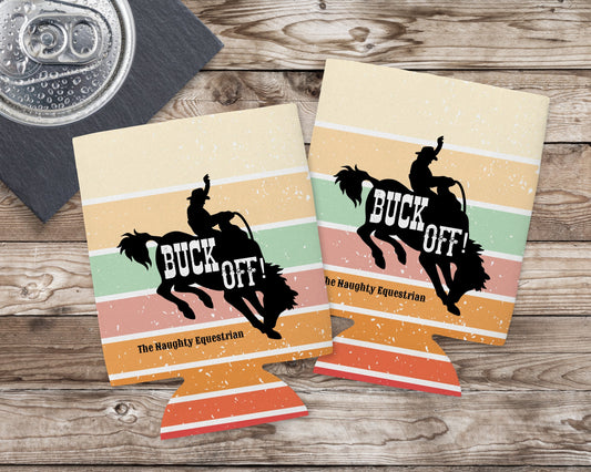 Retro Rodeo Buck Off Can Cooler 12 oz Regular