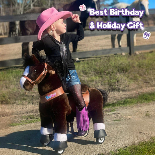 Model U® Ride On Horse Toy Age 3-4 Chocolate