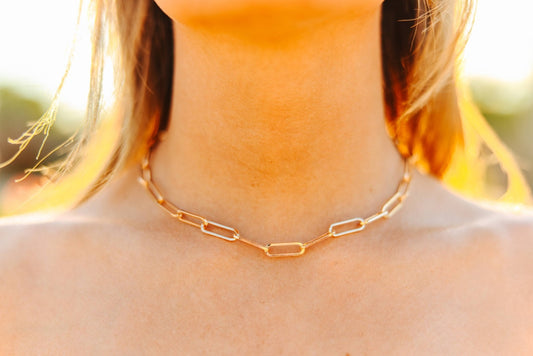 Gold Paperclip Choker