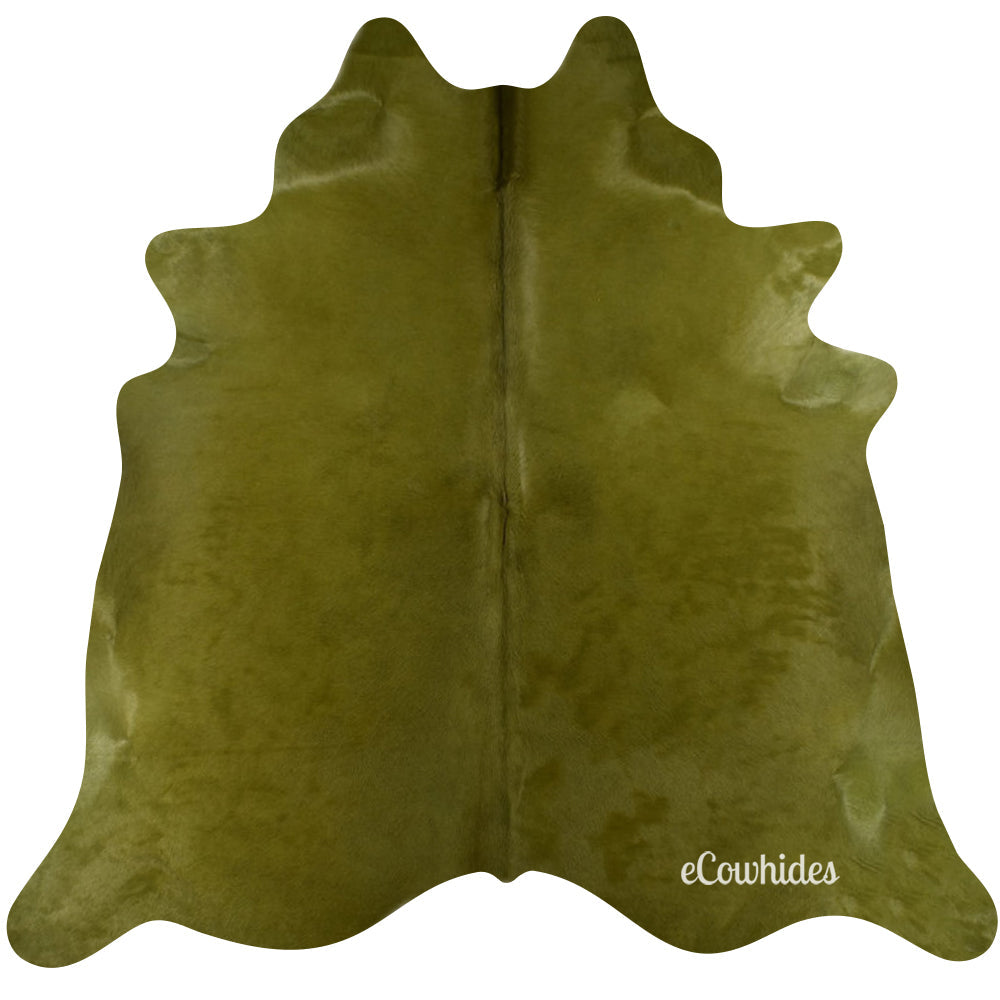 Green Dyed Cowhide Rug