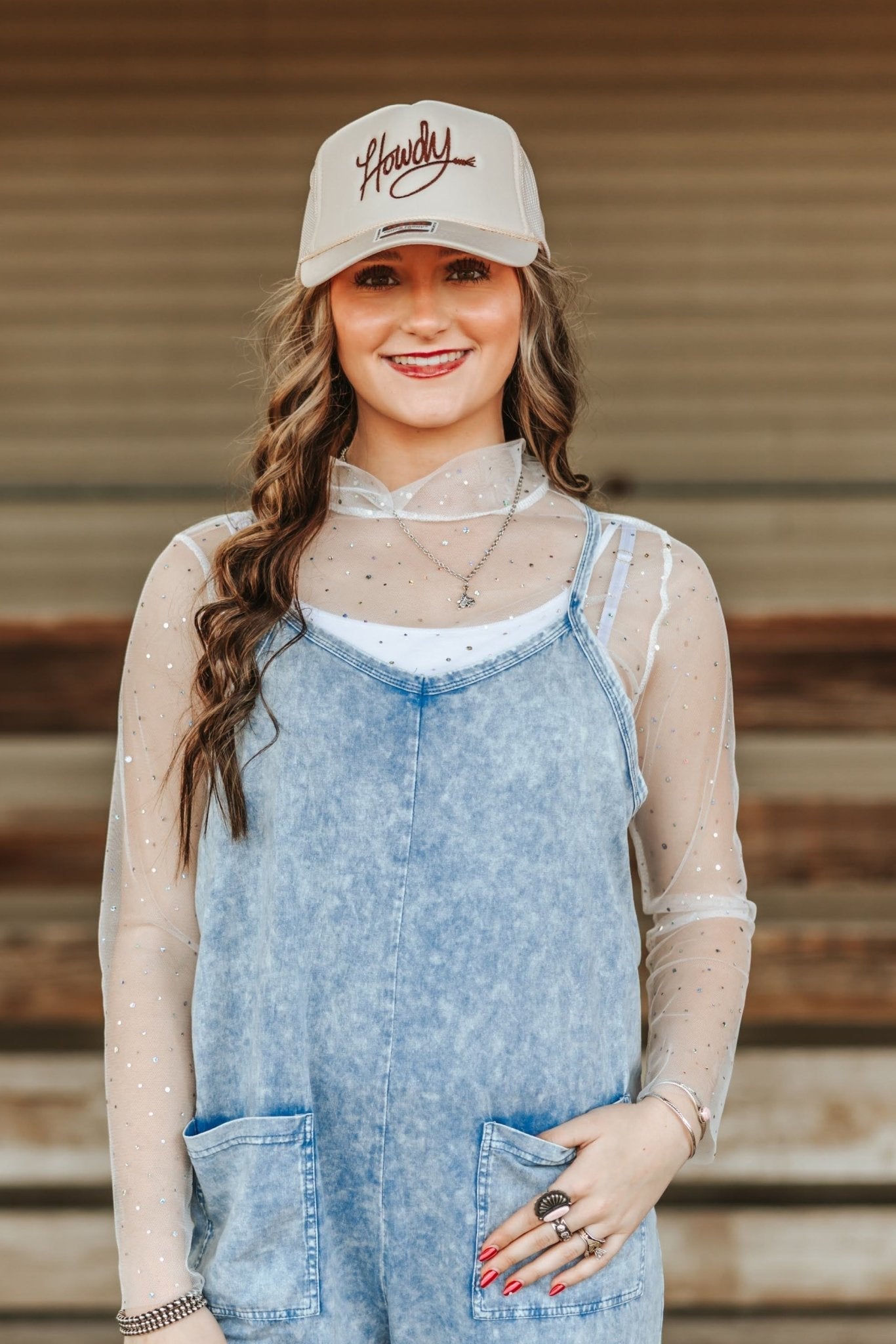 Howdy Rope Embroidered Trucker Hat