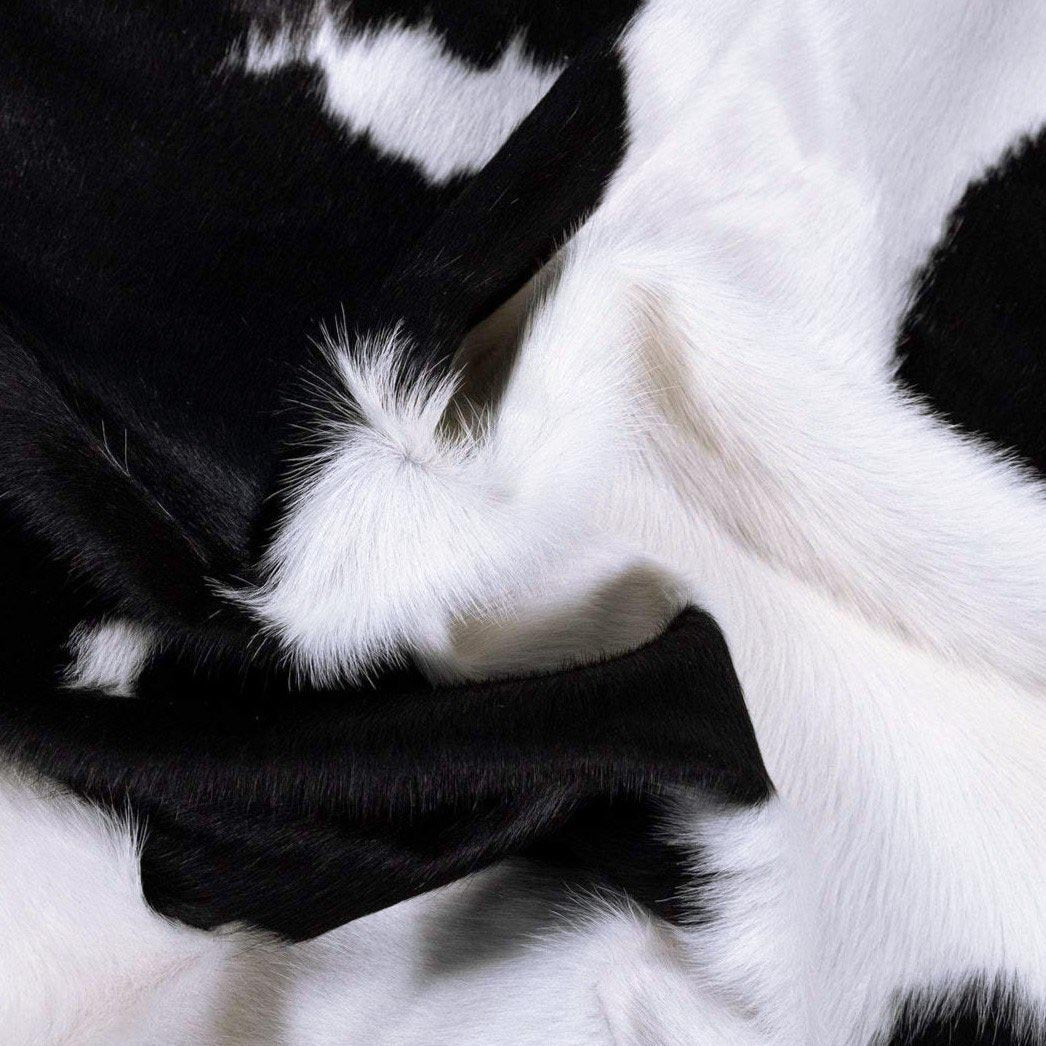 Black and White Brazilian Cowhide Rug: XXL