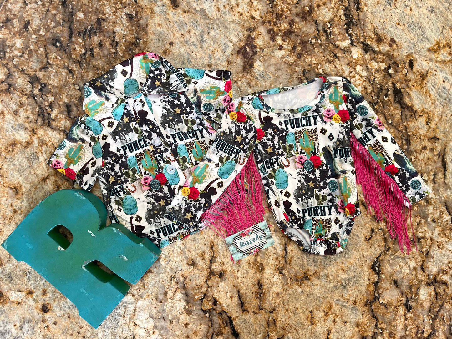 Kids' Western Fringe Leotard: Punchy Rodeo Style