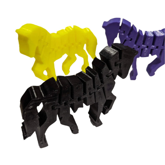 Flexible Horse Toy - 3D Printed Articulated Horse | Fidget Horse