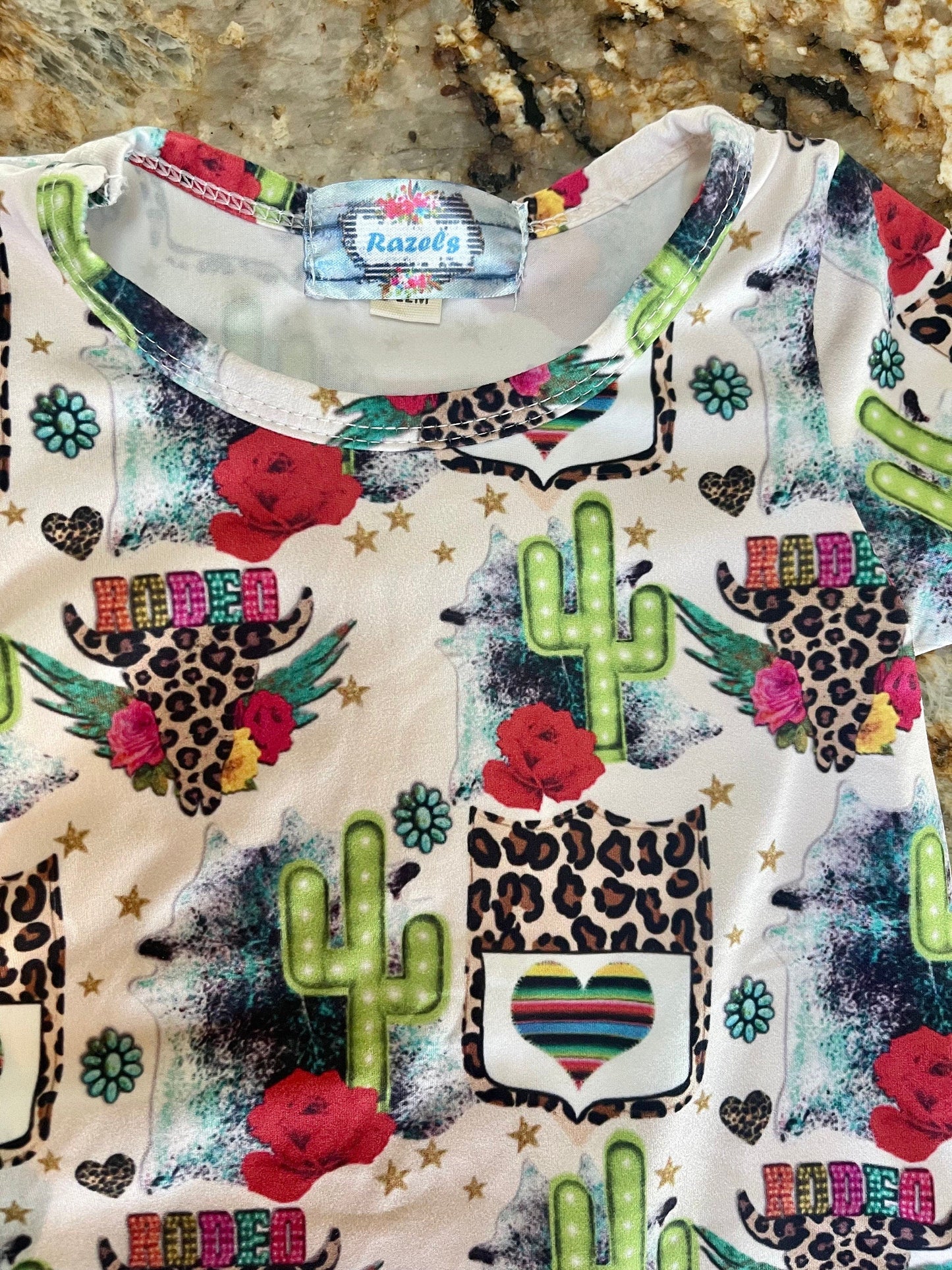 Rodeo T-Shirt Dress: Cheetah Skull Cactus Cowgirl Outfit