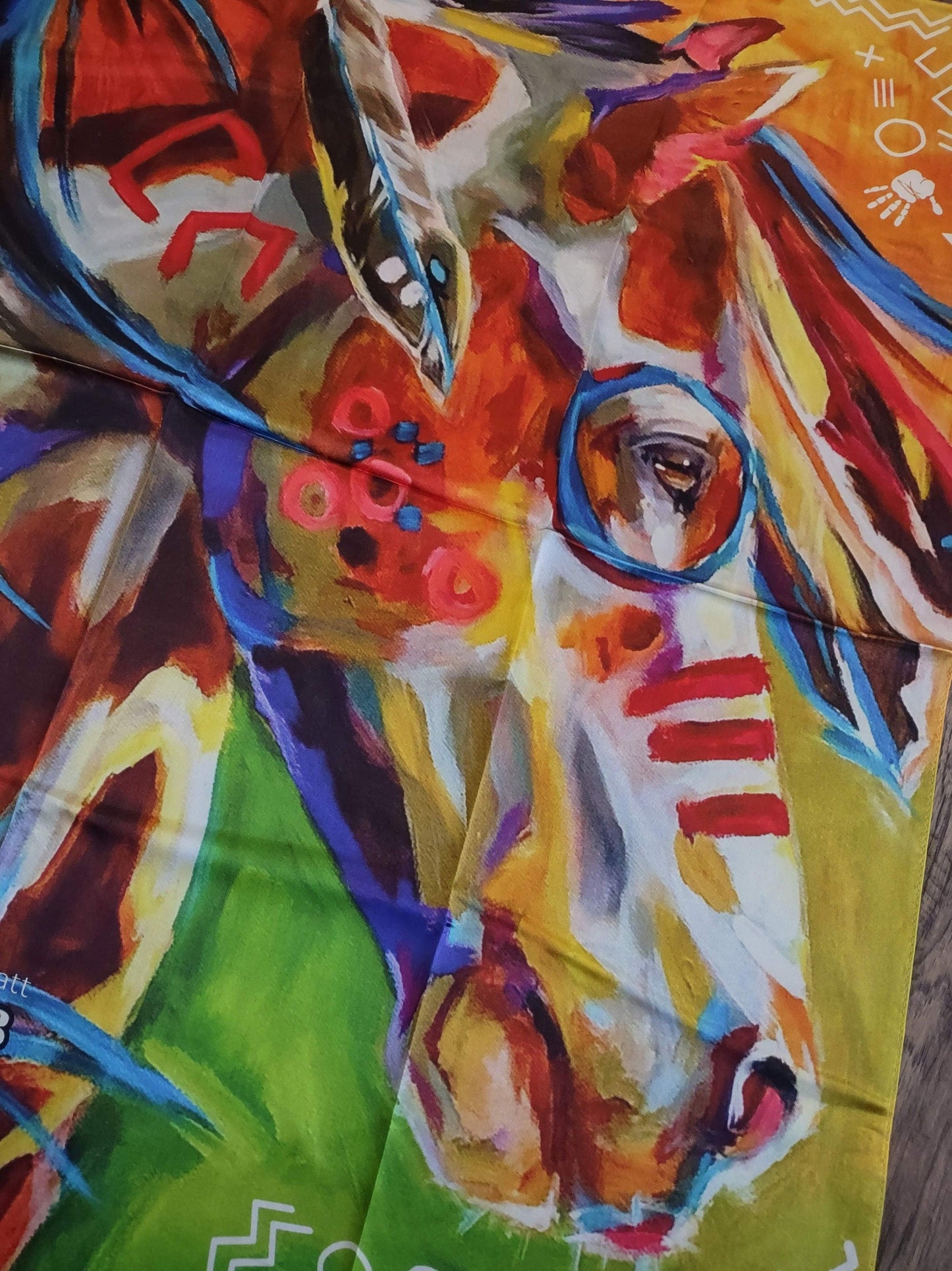 100% Silk Wild Rag War Horse by BB Wyatt a double b wild rags exclusive