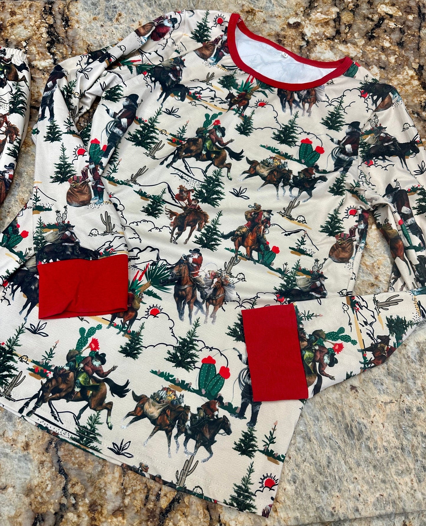 Cowboy Santa Christmas Pajamas: Western Family Matching Sleepwear