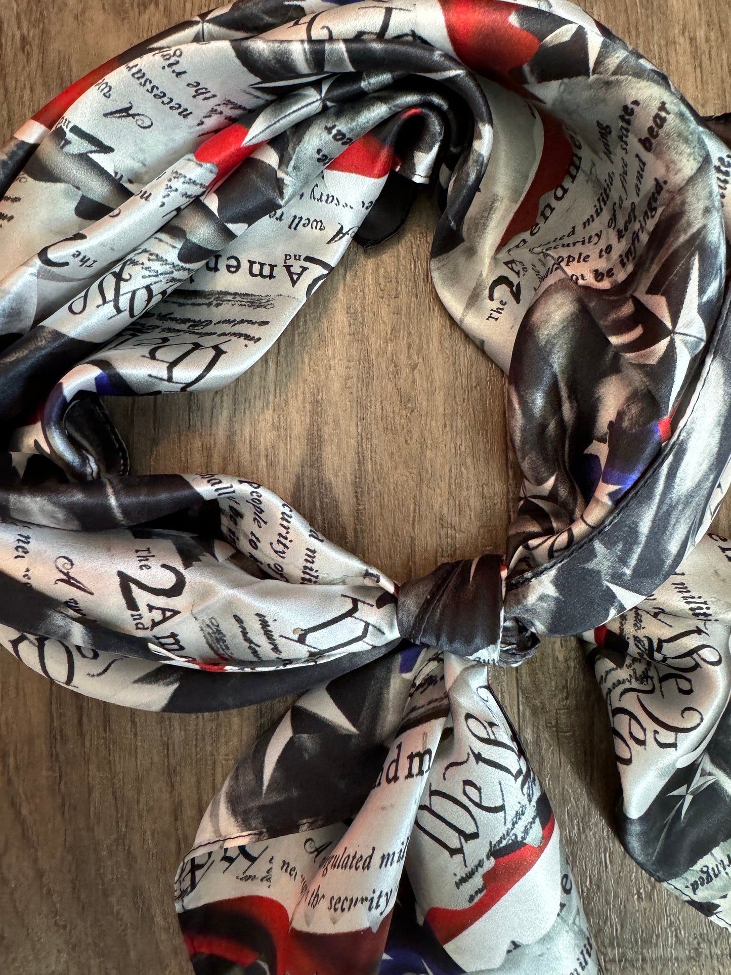 Wild Rag 100% Silk Patriotic We the People 2nd Amendment Cowboy Western Neck Scarf Bandanna by Double B Wild Rags