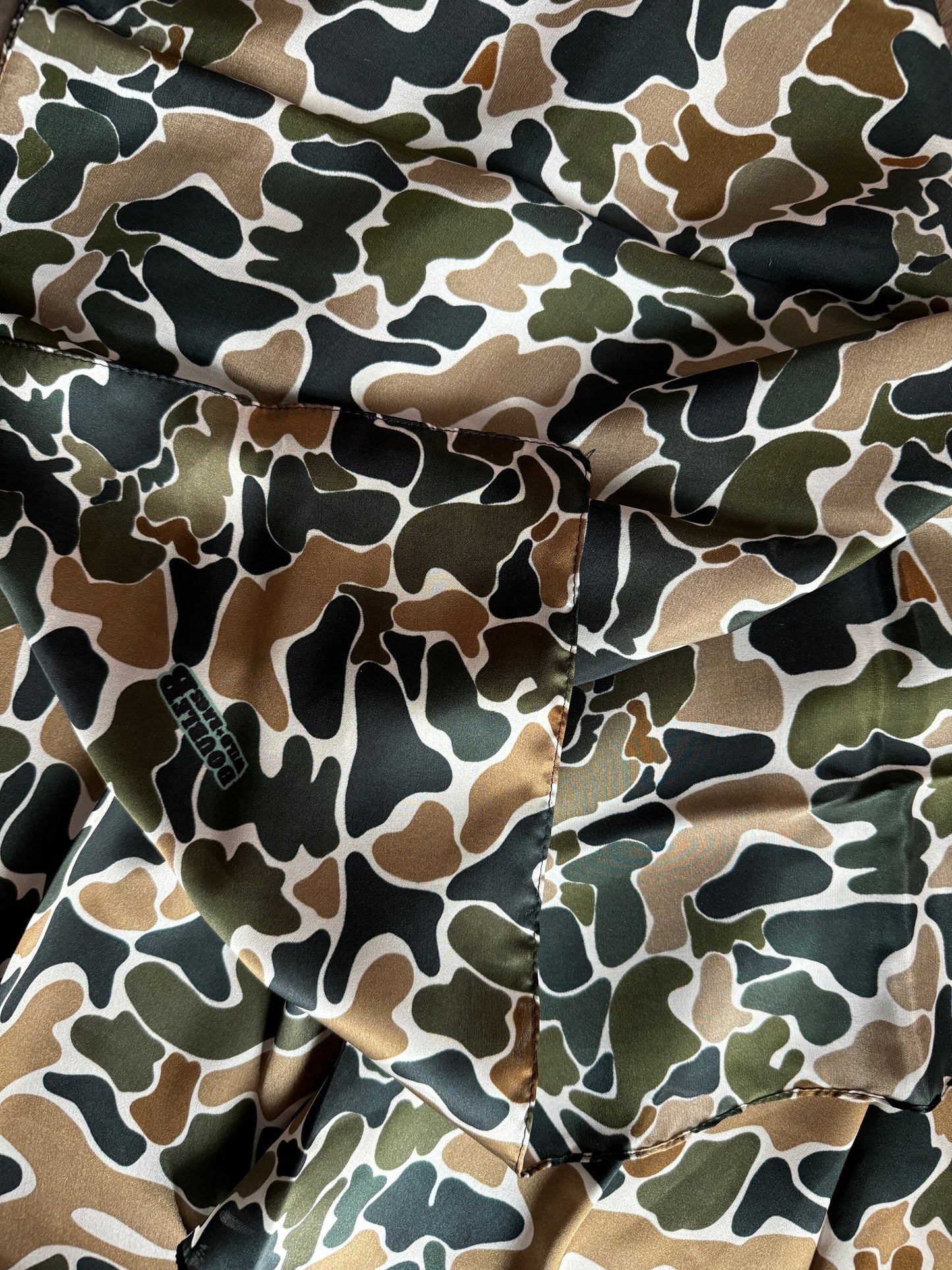 100% Silk Wild Rag Duck Camouflage Browns and Greens by Double B Wild Rags