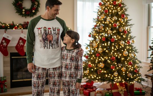 Christmas Horse Pajamas – Matching Family Holiday PJs | Festive Horse Lover Sleepwear