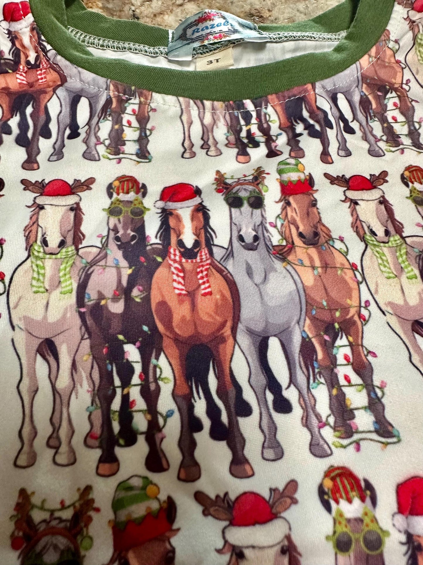 Christmas Horse Pajamas – Matching Family Holiday PJs | Festive Horse Lover Sleepwear