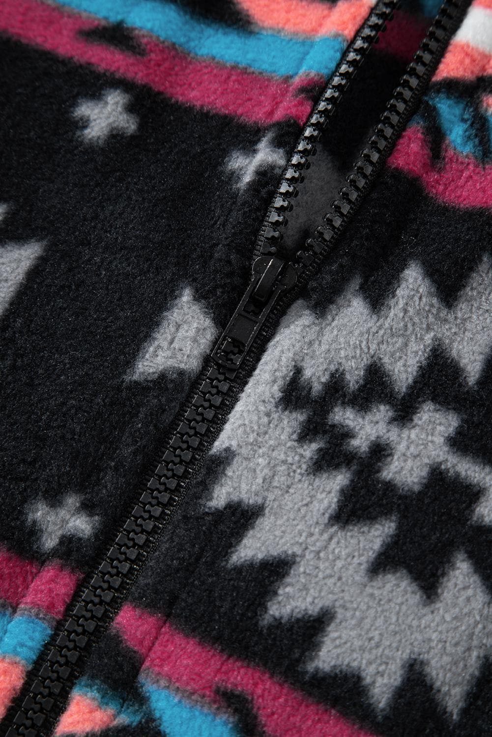 Aztec Fleece Zip-Up Jacket: Western Boho Outerwear