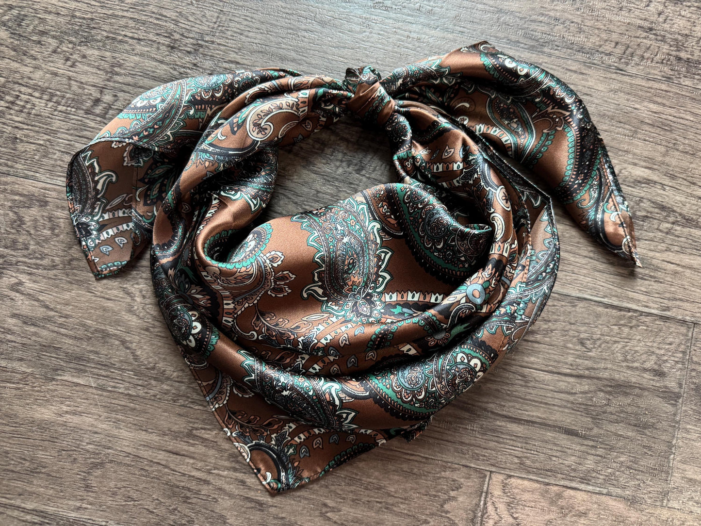 100% Silk Wild Rag Classic Paisley Red Brown Pink Black Purple Blue by Double B Wild Rags