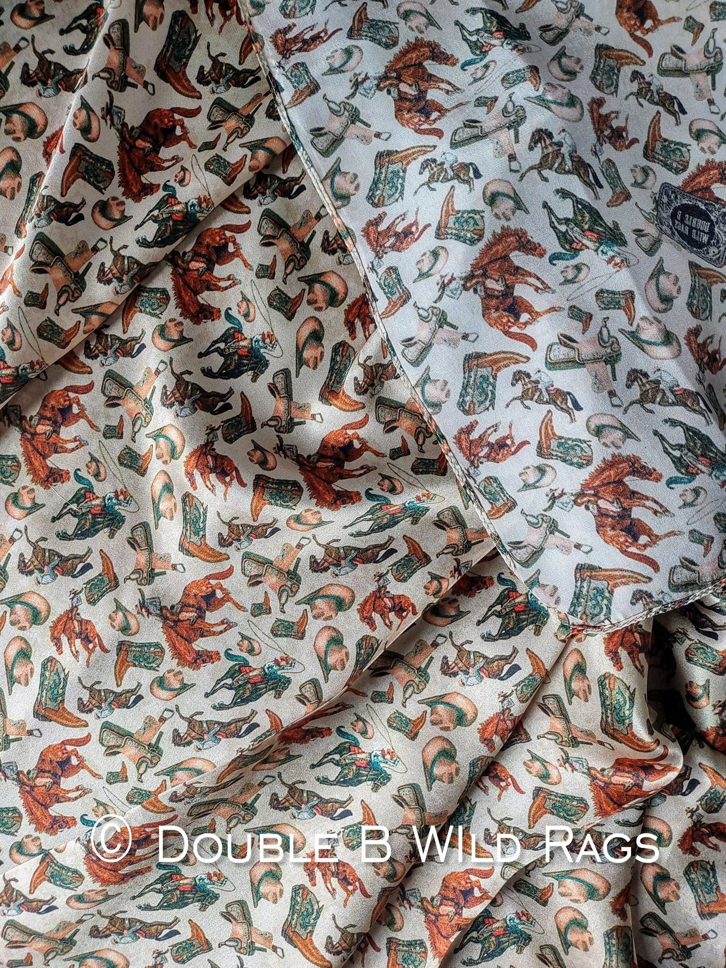 Wild Rag 100% SILK Western Elements Cowboy Western Neck Scarf Bandanna by Double B Wild Rags
