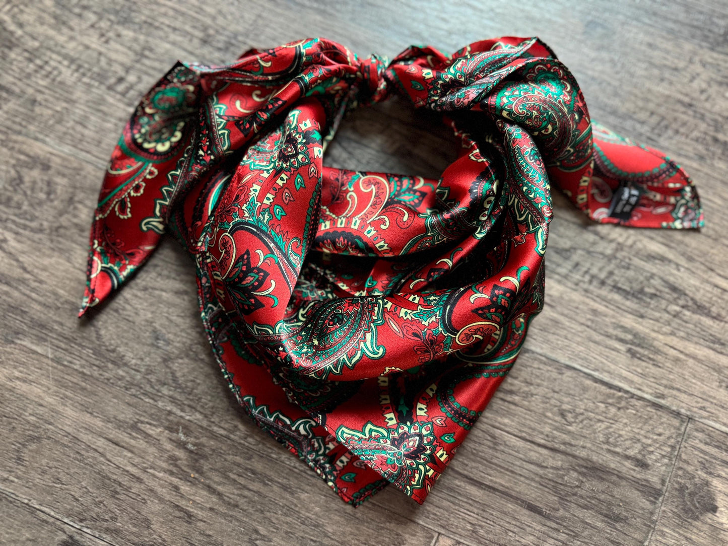 100% Silk Wild Rag Classic Paisley Red Brown Pink Black Purple Blue by Double B Wild Rags