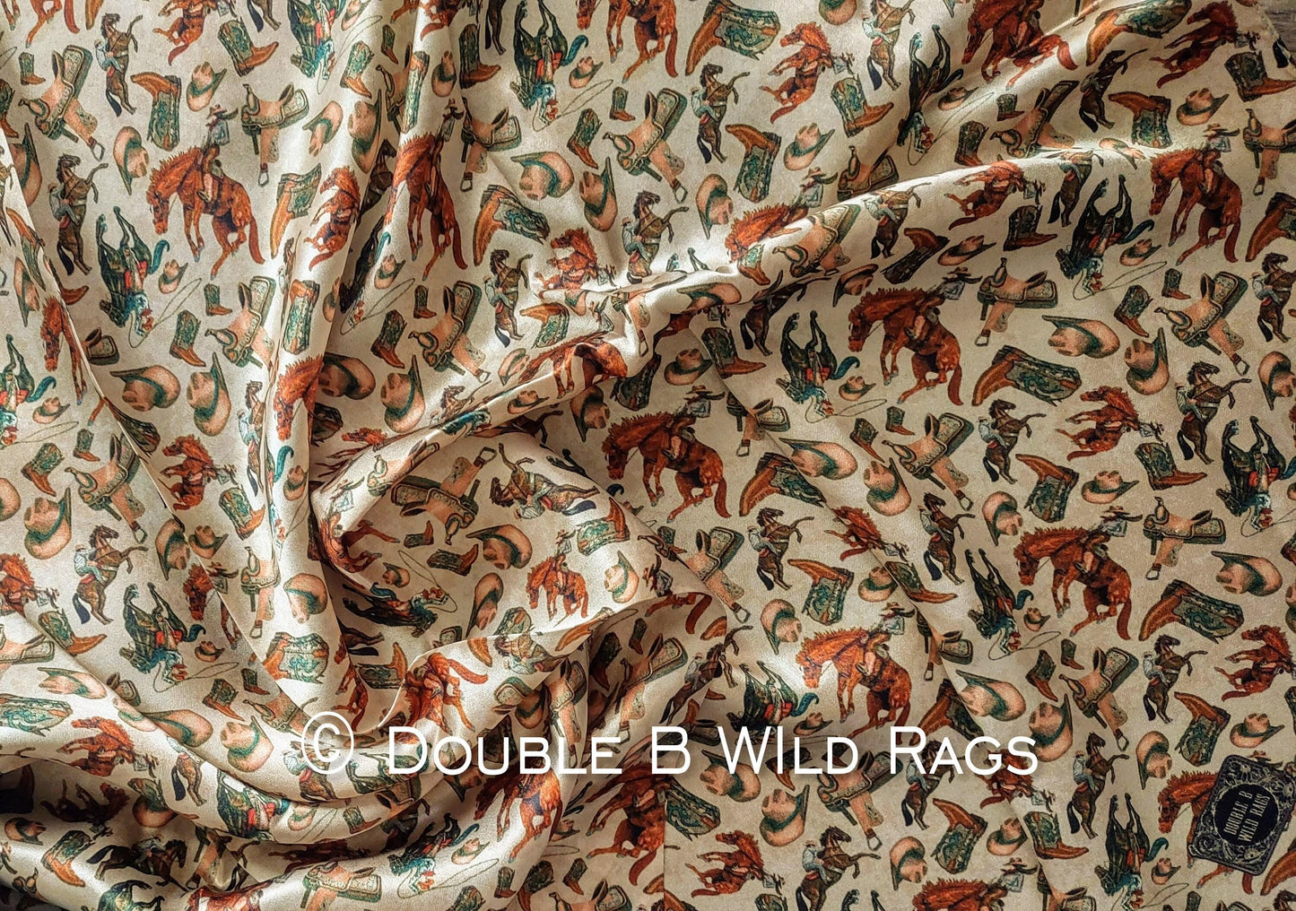 Wild Rag 100% SILK Western Elements Cowboy Western Neck Scarf Bandanna by Double B Wild Rags
