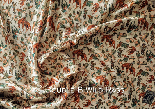 Wild Rag 100% SILK Western Elements Cowboy Western Neck Scarf Bandanna by Double B Wild Rags