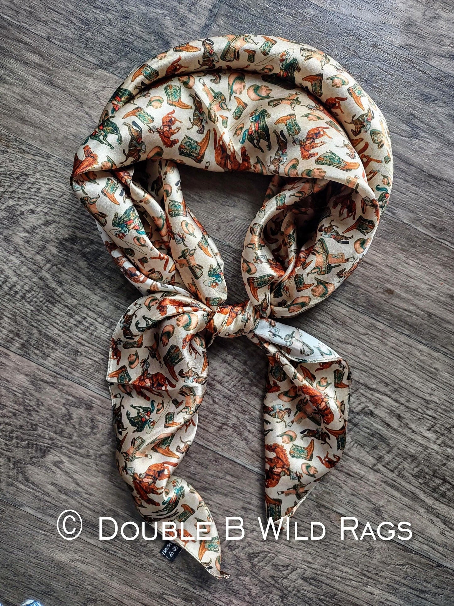 Wild Rag 100% SILK Western Elements Cowboy Western Neck Scarf Bandanna by Double B Wild Rags