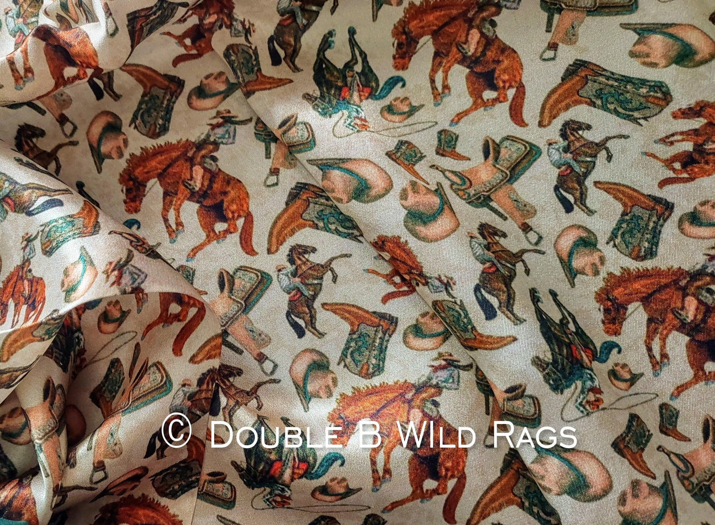 Wild Rag 100% SILK Western Elements Cowboy Western Neck Scarf Bandanna by Double B Wild Rags