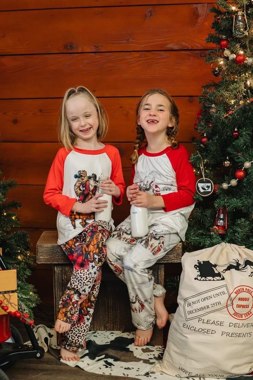Cowboy Christmas Pajamas – Cowboy Santa Matching Family PJs | Western Holiday Sleepwear | Razels