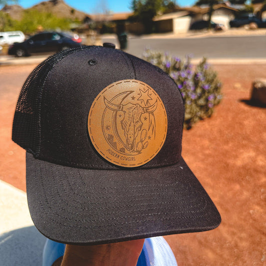 Desert Night Leather Patch Hat
