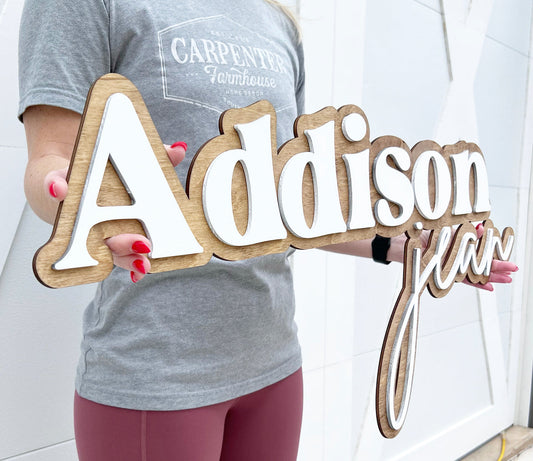 Custom 3D name sign