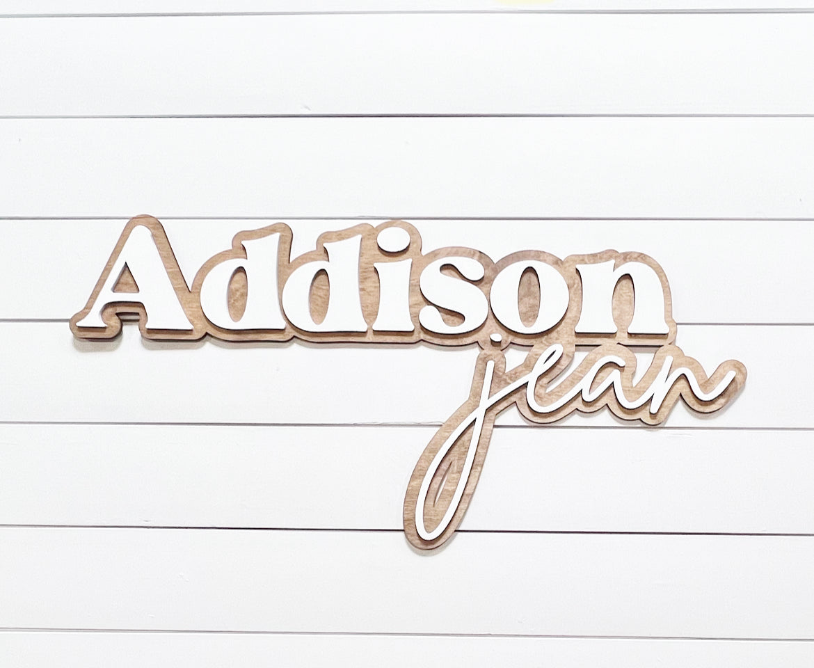Custom 3D name sign