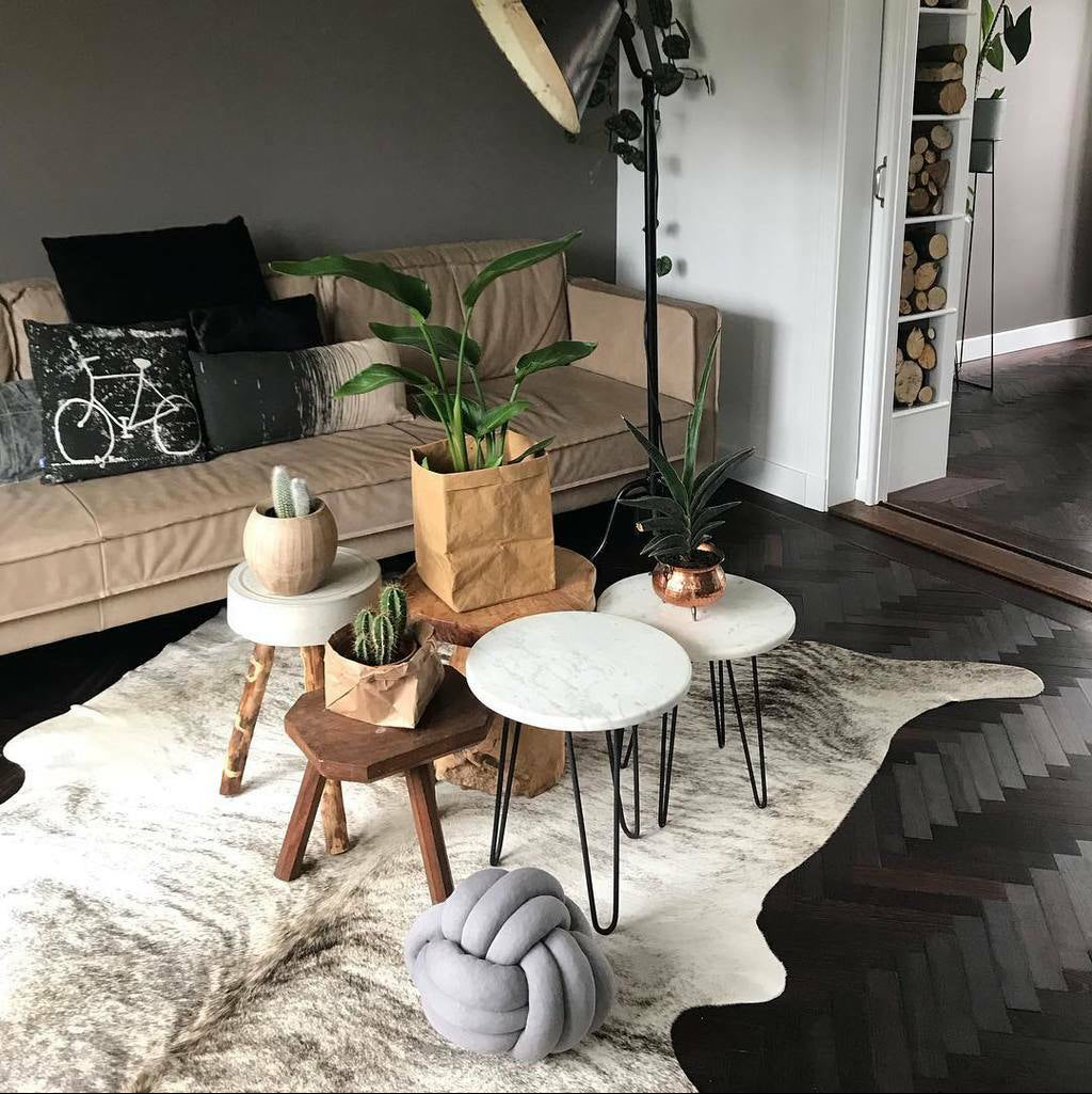 Light Brindle Brazilian Cowhide Rug: XL