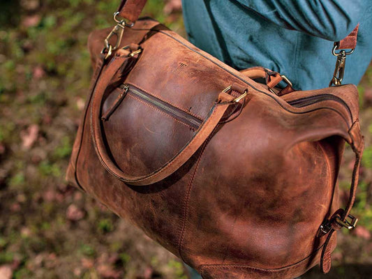 Totare Milan Leather Duffel Bag