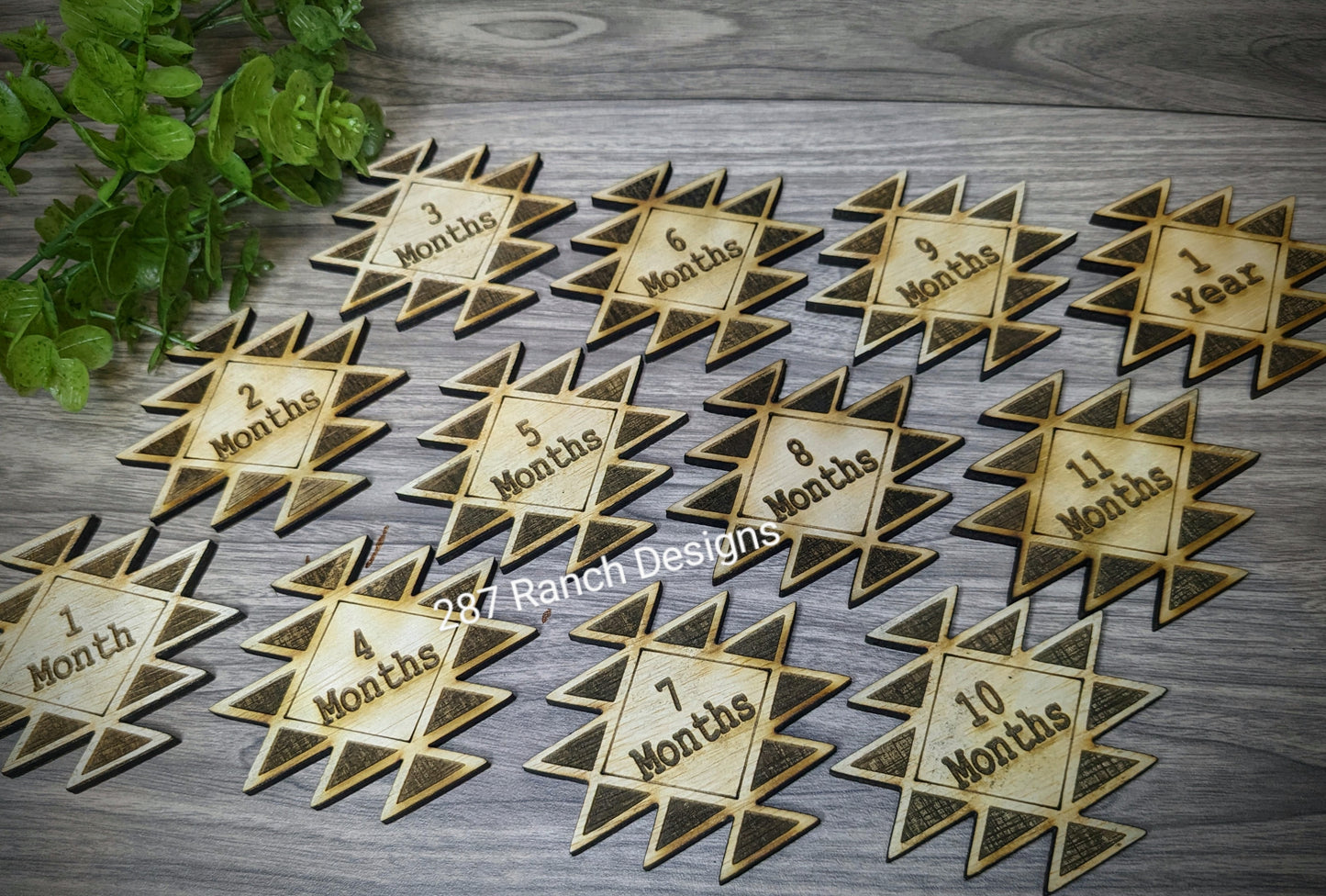 SOUTHWESTERN BABY MILESTONE MARKERS SET OF 12
