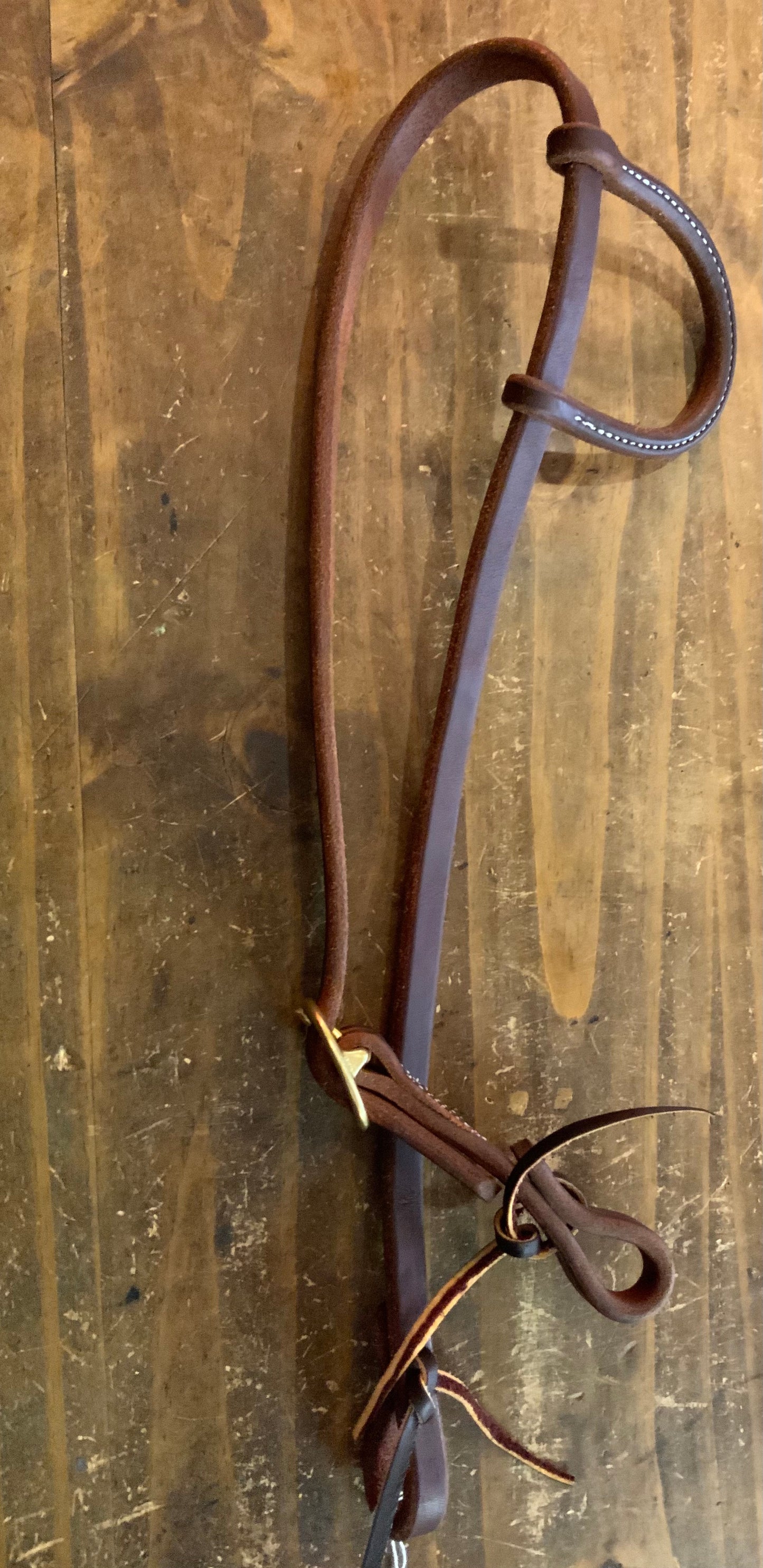 HEAVY OILED ONE EAR HEADSTALL