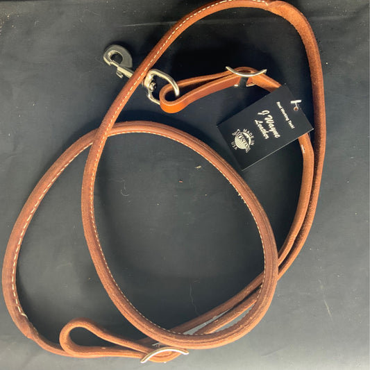 HEAVY OILED 5/8 HARNESS ROLLED CENTER ROPING REIN