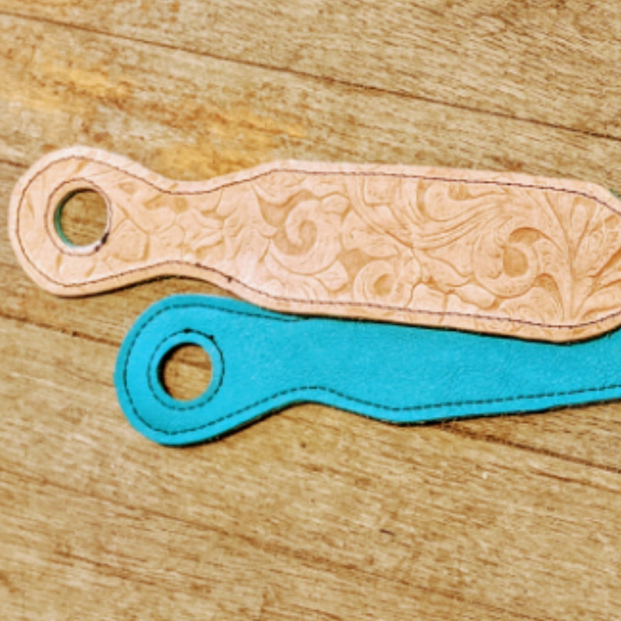 287 Floral Lined Slobber Straps 1 pr