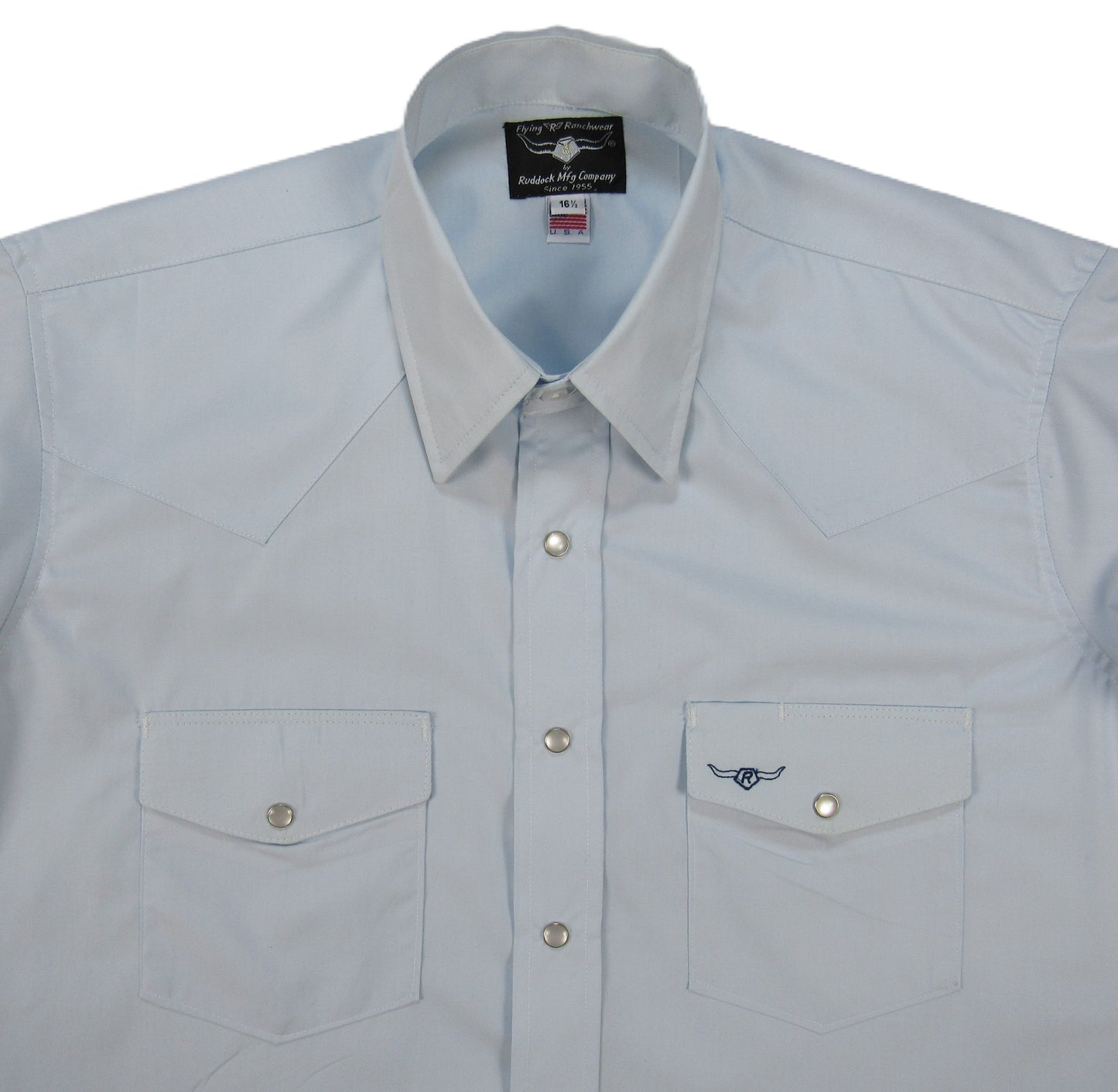 Flying R Ranchwear - Brisa Solids - Pale Blue - Short Sleeve - Classic Fit