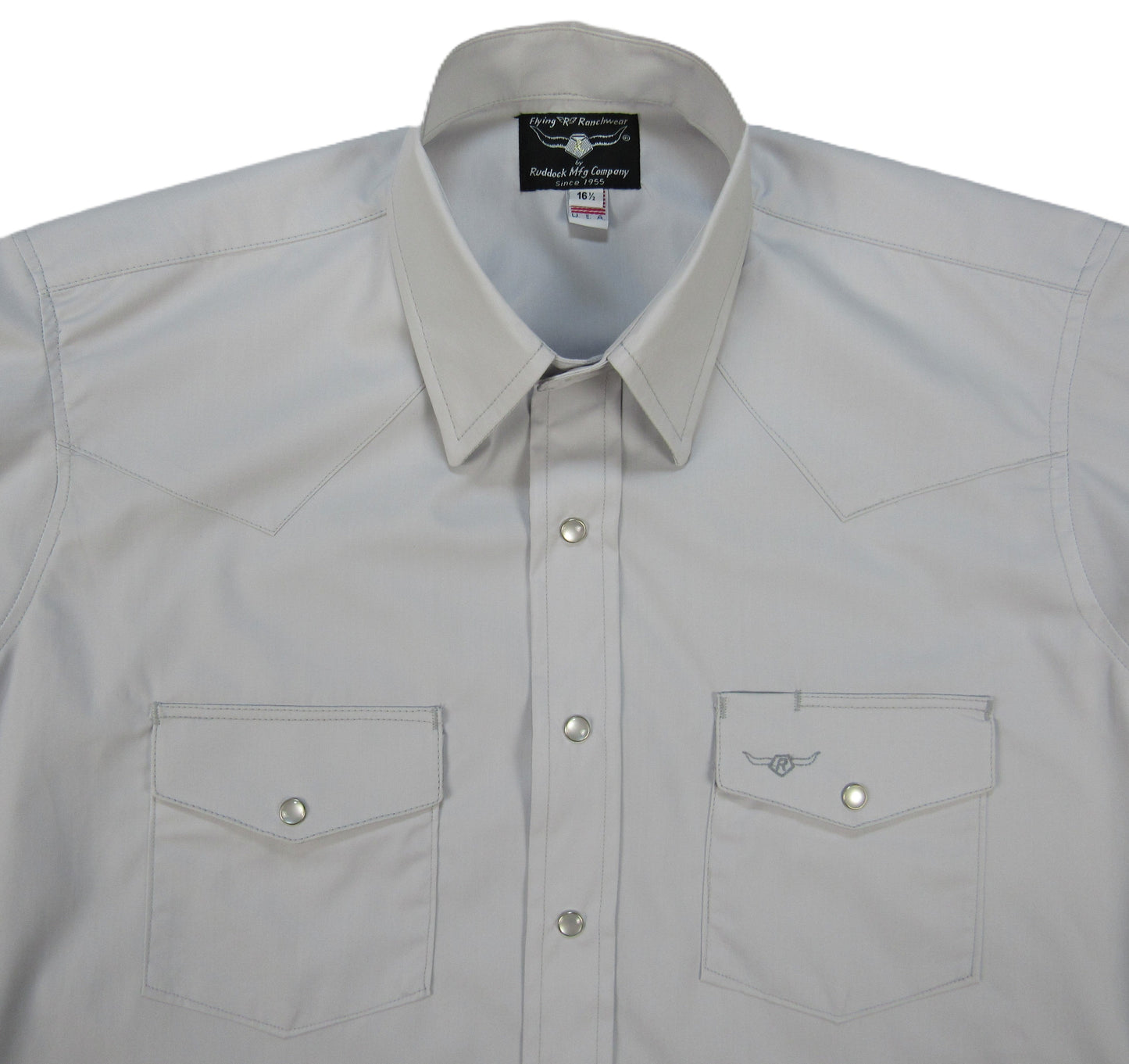 Flying R Ranchwear - Brisa Solids - Pale Gray - Short Sleeve - Classic Fit