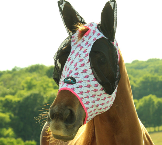 Pink Bolt Fly Mask
