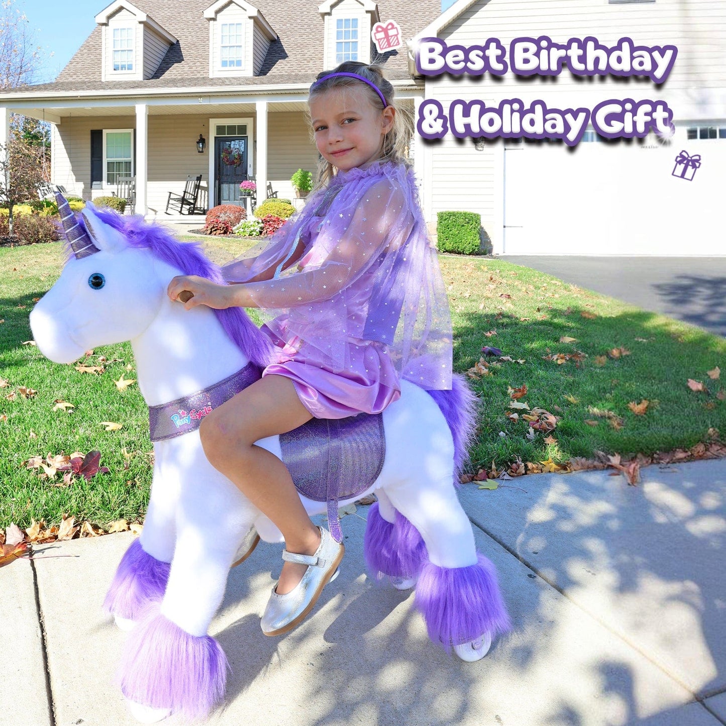 Model U® Ride-On Unicorn Age 4-7 Purple