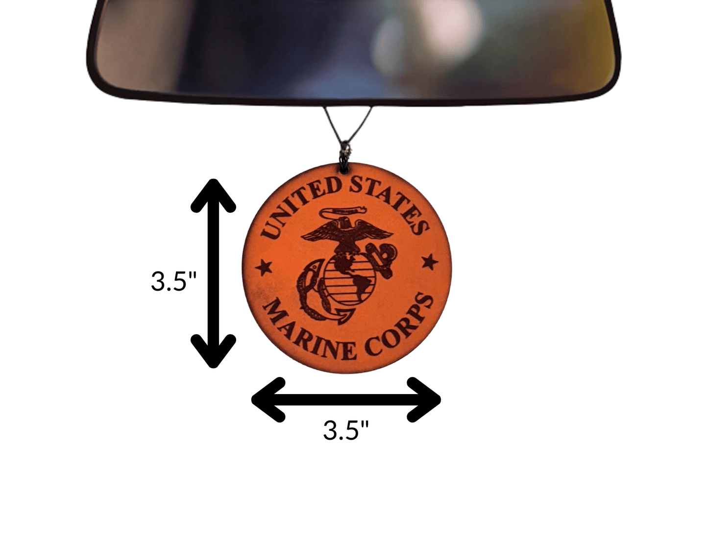 US Marine Corps Leather Car Freshener