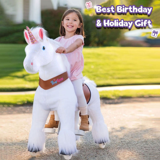 Model U® Unicorn Riding Toy For Age 4-7 White