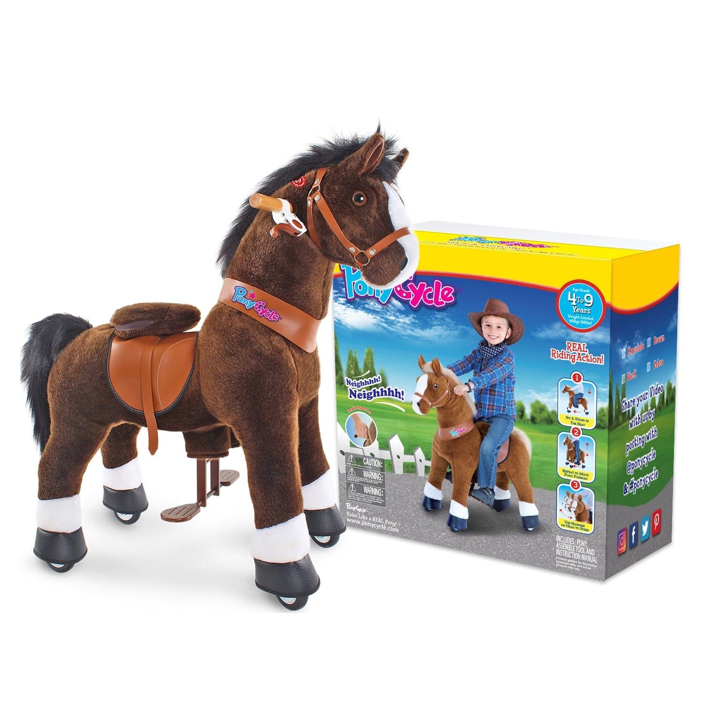 Model U® Riding Horse Toy Age 4-7 Chocolate