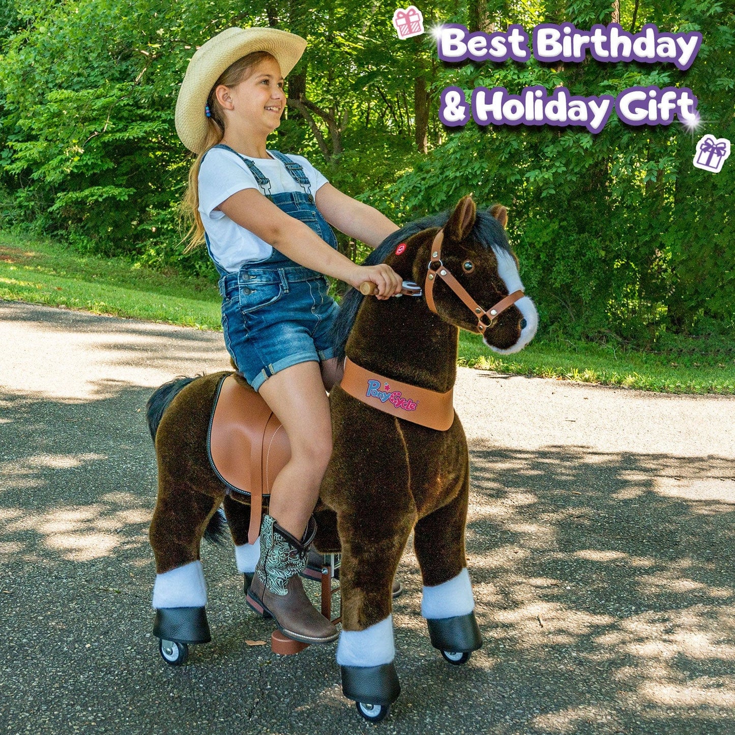 PonyCycle® Large Ride On Horse - Chocolate